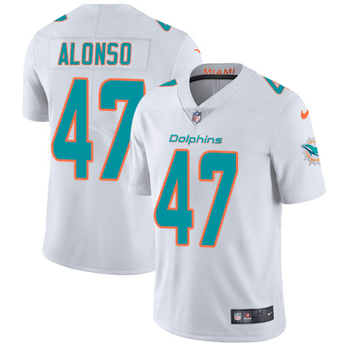 Nike Dolphins #47 Kiko Alonso White Men's Stitched NFL Vapor Untouchable Limited Jersey - Click Image to Close